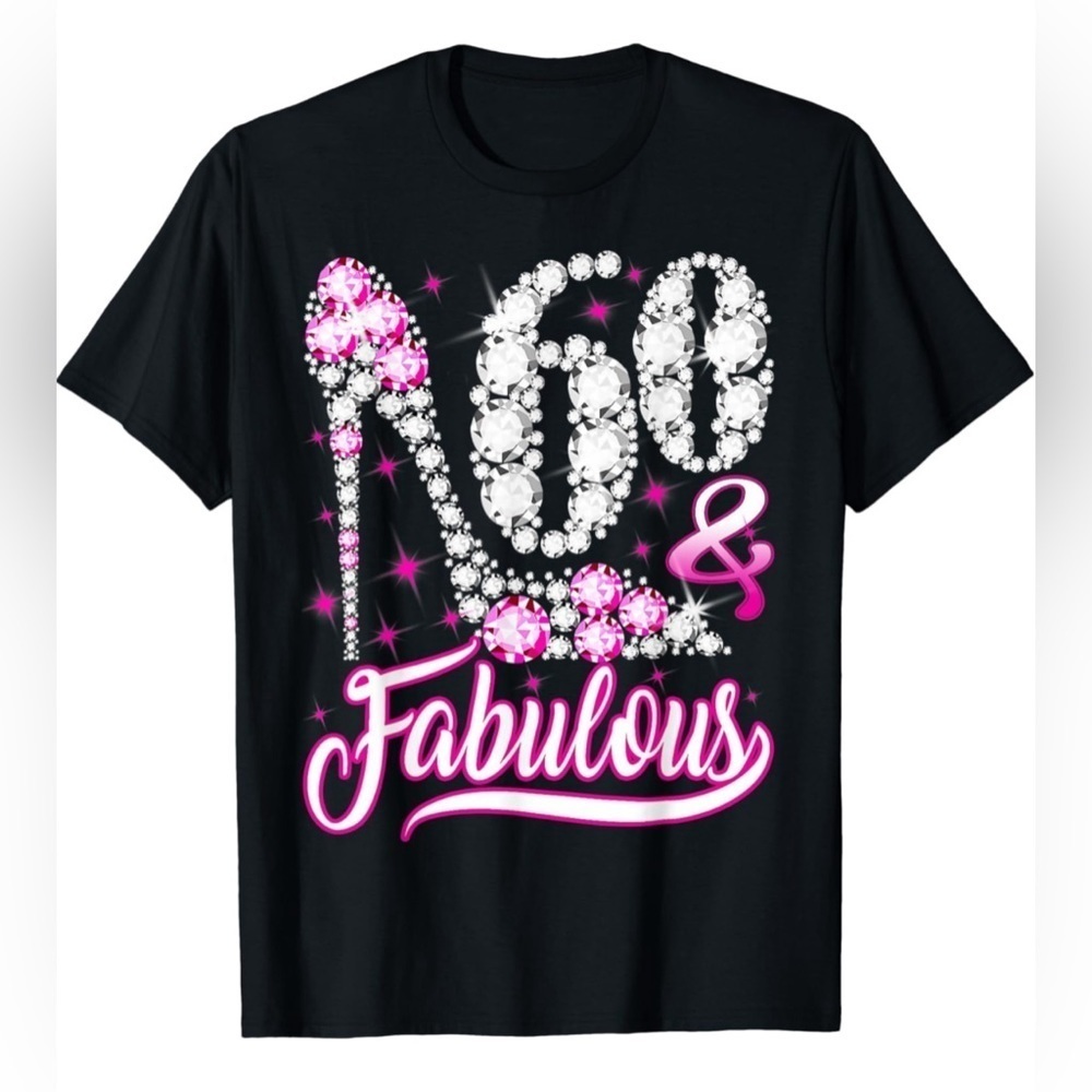 NEW - 60 & Fabulous 60th Birthday T-Shirt  SIZES: Large & 3XL